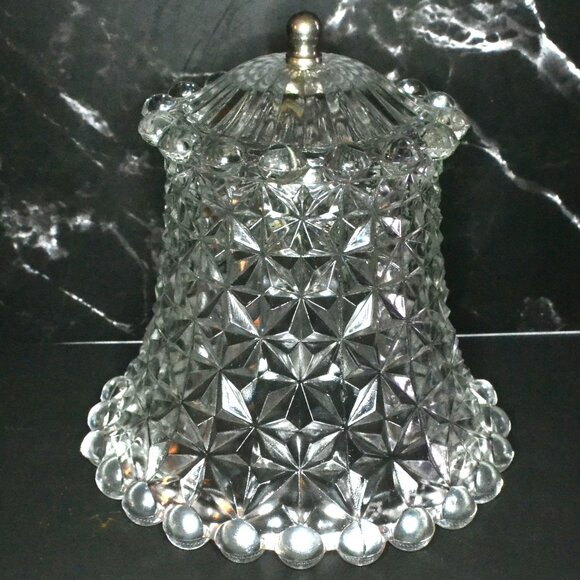 Beautiful Press Glass Lampshade Designs Candlewicking Top Bottom  Room Decor - Picture 1 of 6